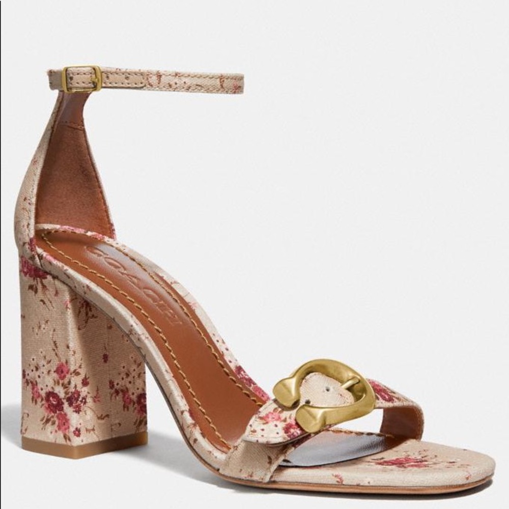 Floral coach heels